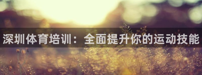 欧陆娱乐官网下载安装苹果：深圳体育培训：全面提升你的