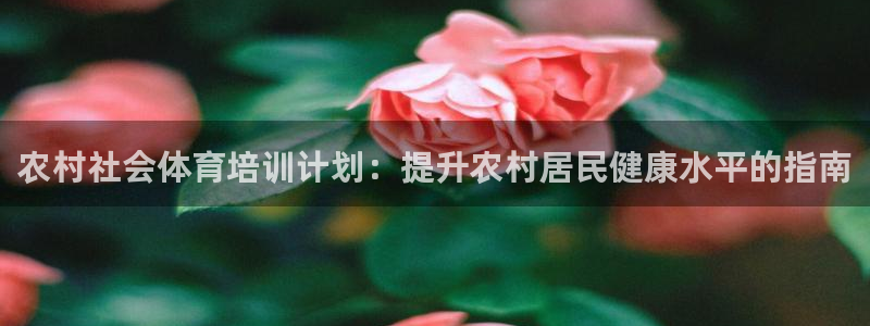 欧陆娱乐官网：农村社会体育培训计划：提升农村居民健康