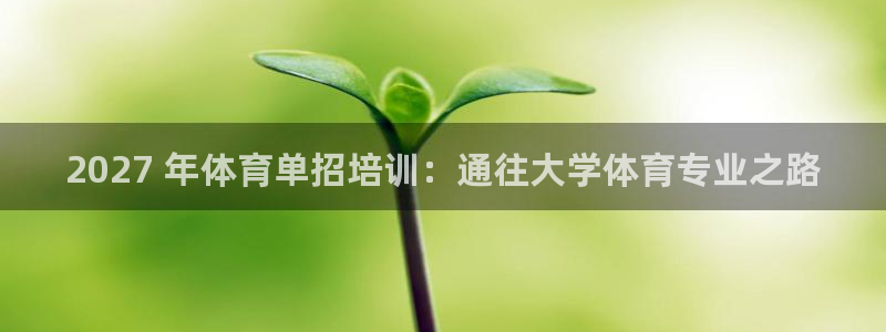 欧陆娱乐平台登录不上去怎么回事：2027 年体育单招培训：通